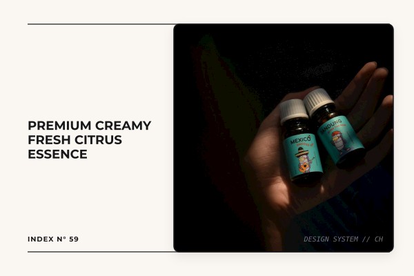 premium creamy fresh citrus essence